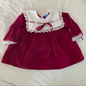 Toddle Tyke Vintage velvet baby dress